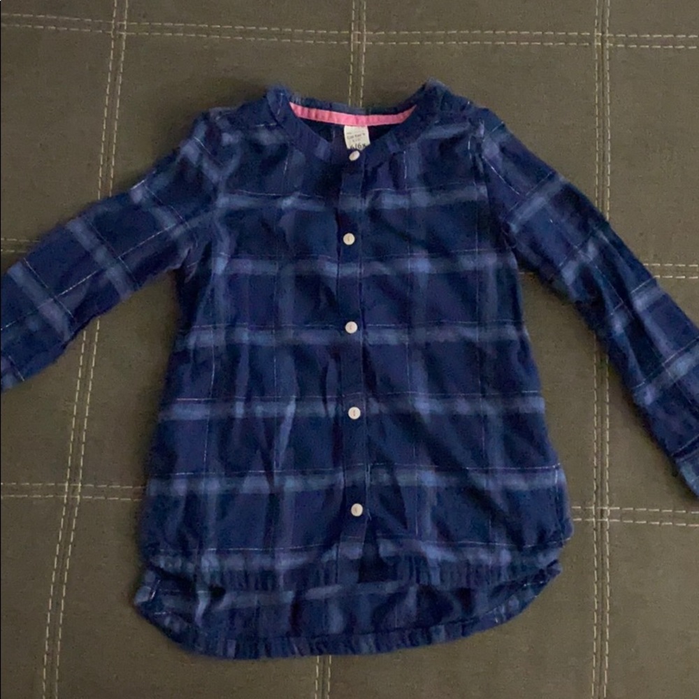 Lightweight plaid button down shirt